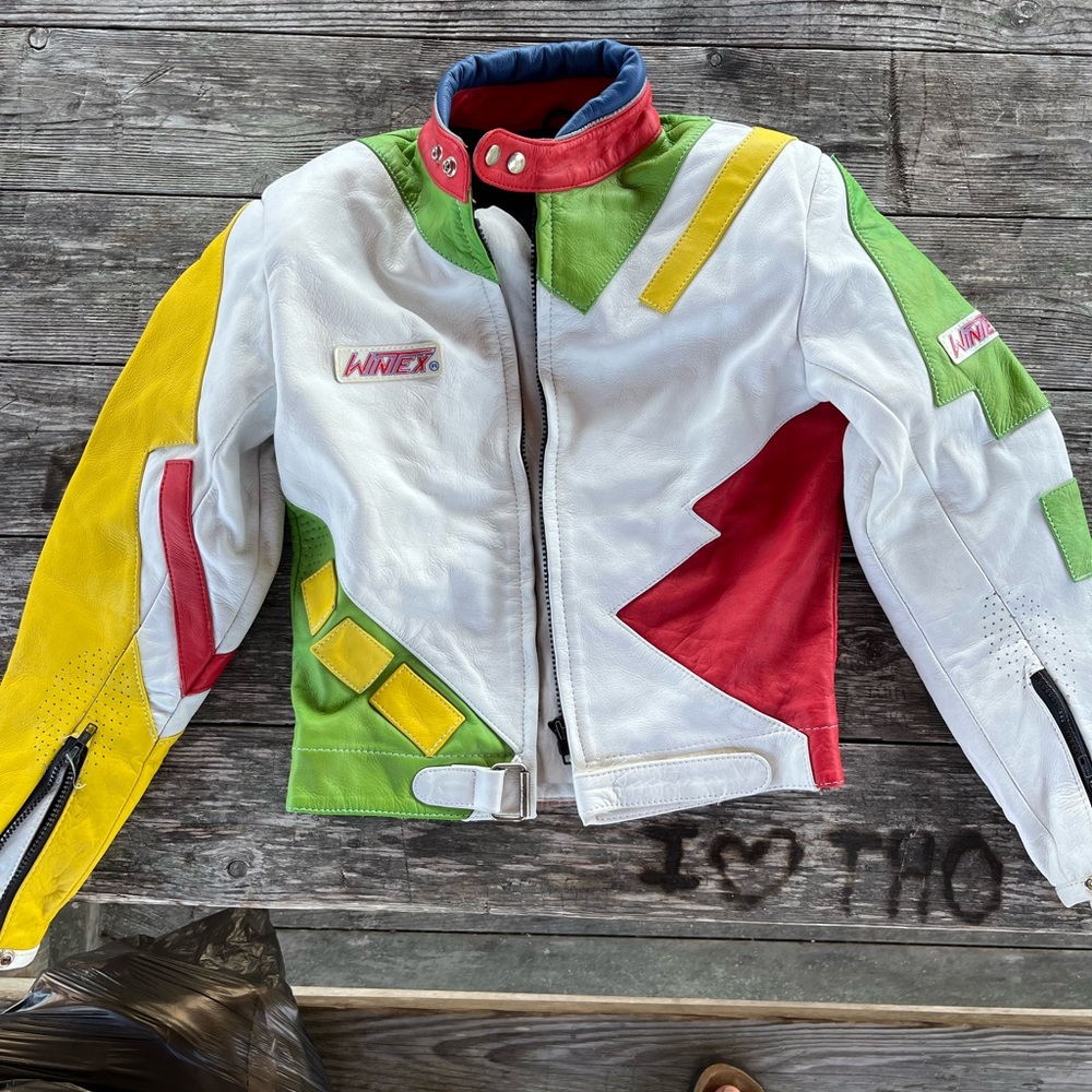 WINTEX LEATHER COLORFUL  WOMENS RACING JACKET, no hardware, size small